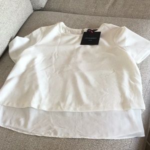 Cynthia Rowley short sleeve blouse, size L, NWT